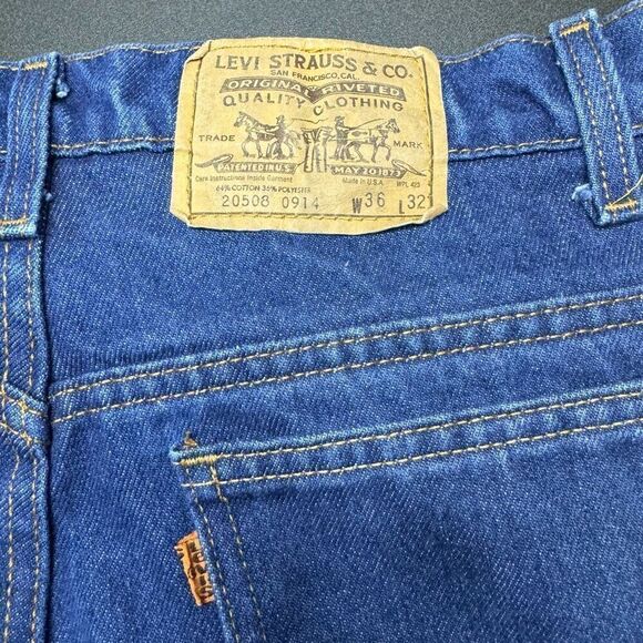 Vintage Levi’s Orange Tab 80s 20508 0914 Jeans Men’s 36x28 HEMMED MADE IN USA - Picture 4 of 8
